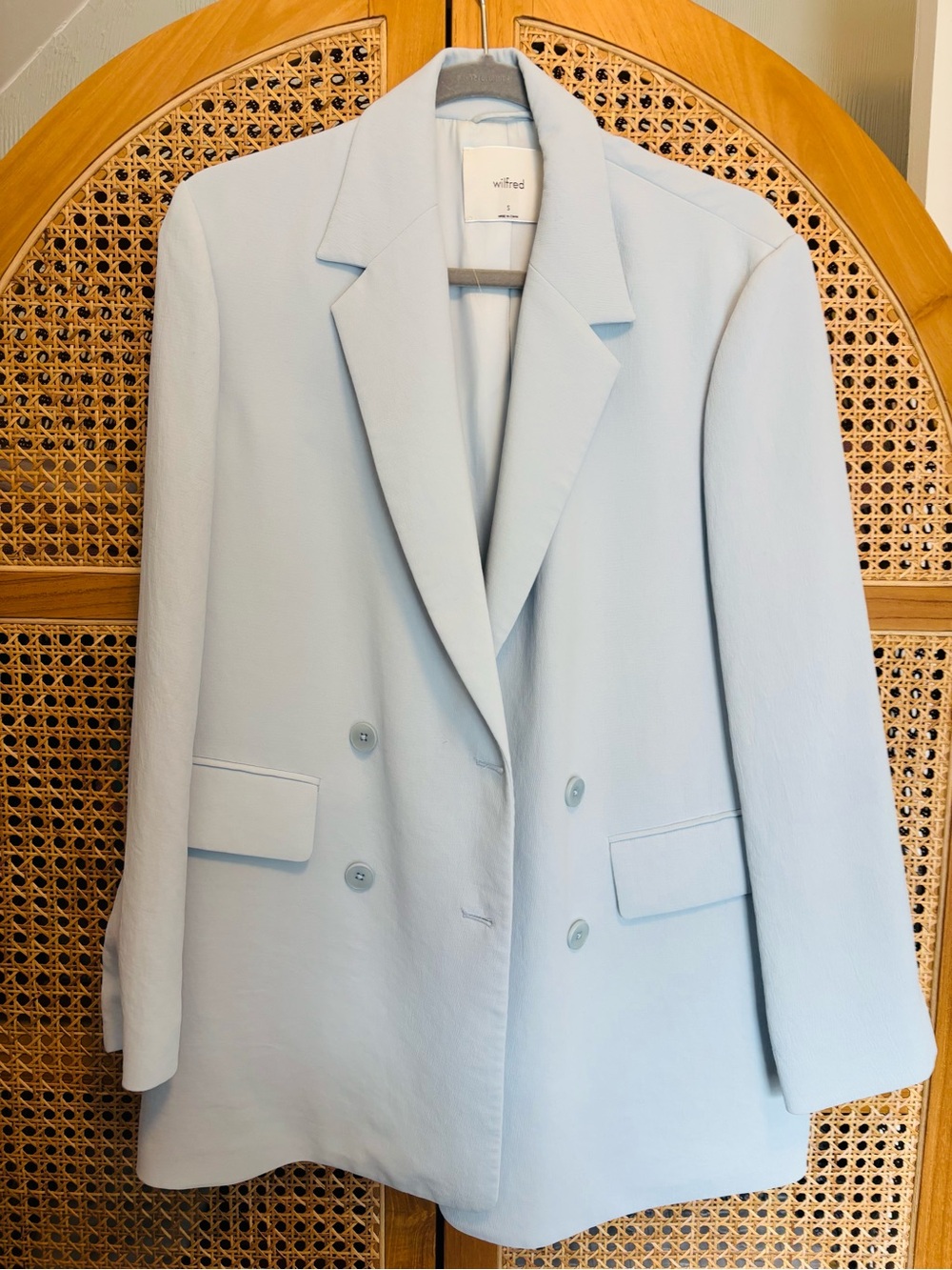 Wilfred Light Blue Double-Breasted Blazer